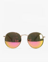 Glassy Sunhater Ridley Sunglasses - Rose Gold/Pink Mirror