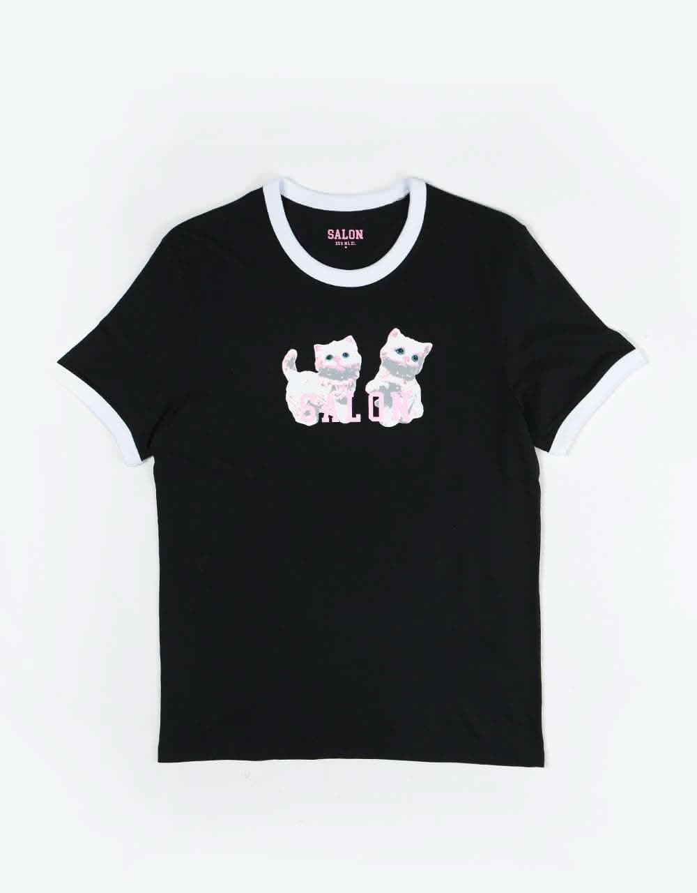 Salon Skateboards Kitty Cats T-Shirt - Black/White