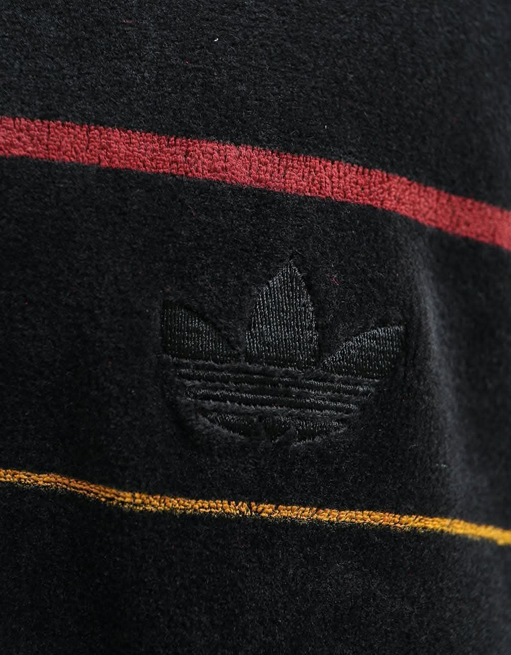 Adidas Velour Jersey T-Shirt - Black/Legacy Red/Legacy Gold/Off White