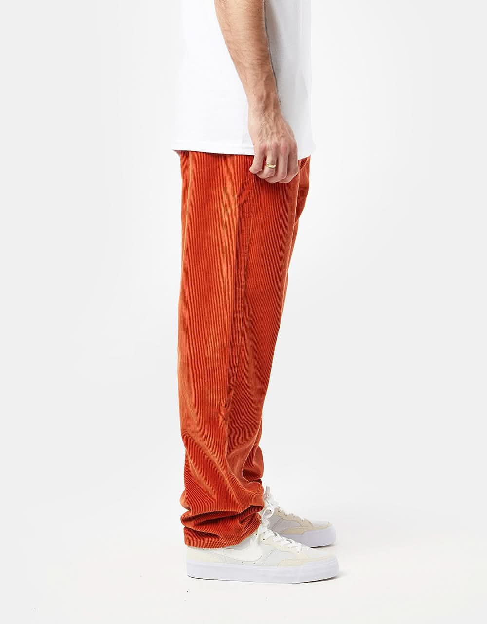 Route One Relaxed Fit Big Wale Cords - Rust