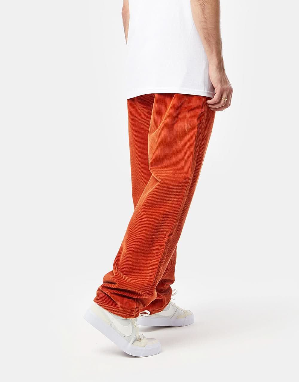 Route One Relaxed Fit Big Wale Cords - Rust