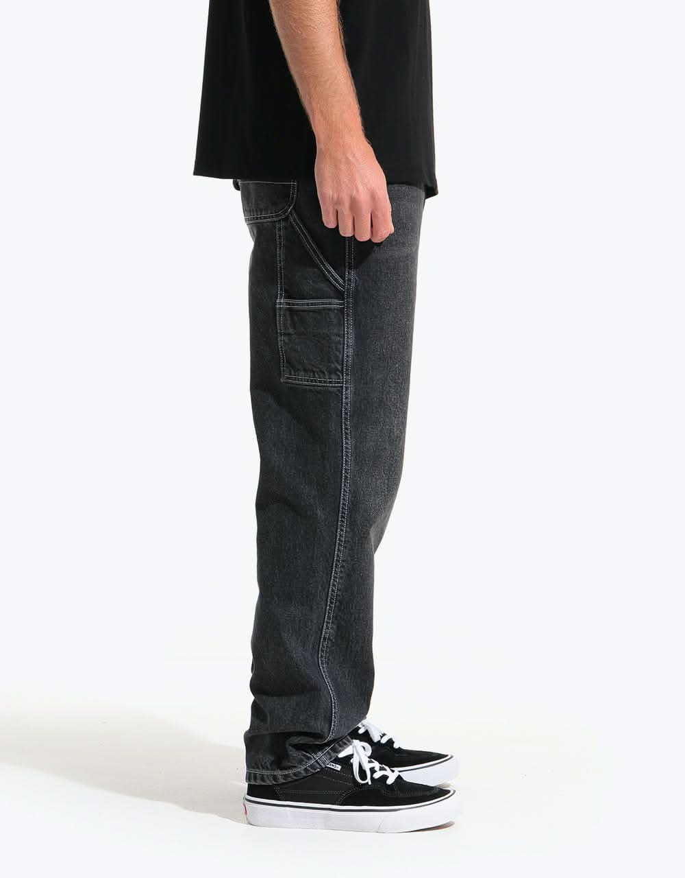 Route One Denim Carpenter Pants  - Washed Black