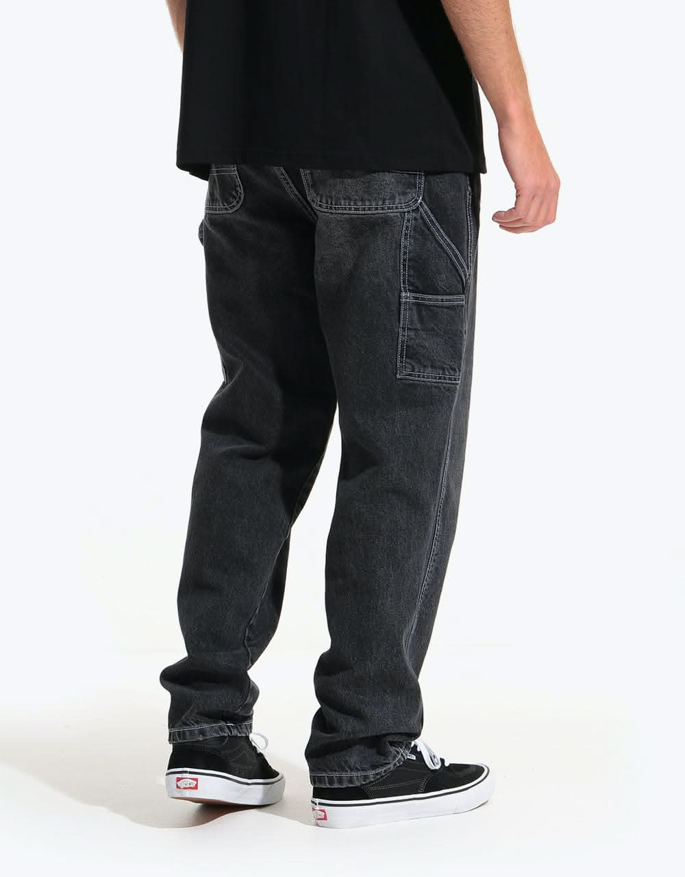 Route One Denim Carpenter Pants  - Washed Black