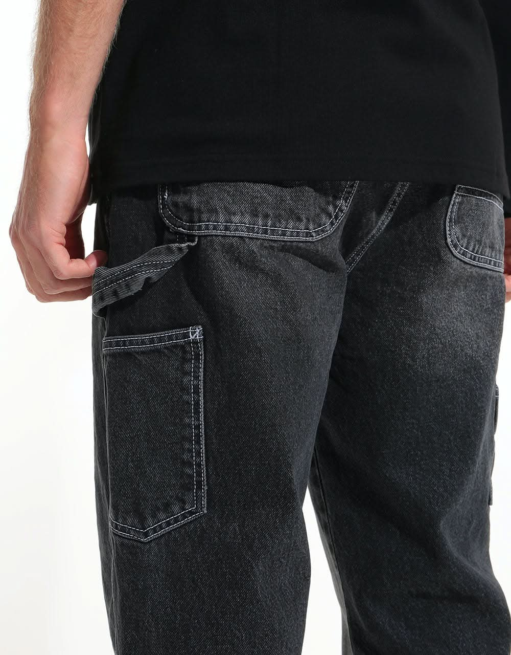 Route One Denim Carpenter Pants  - Washed Black