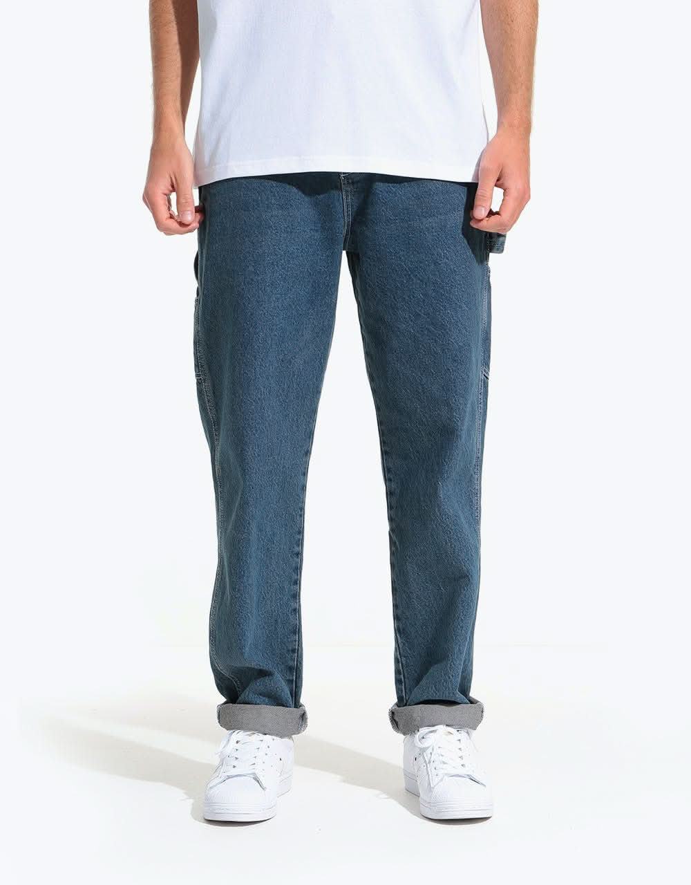 Route One Denim Carpenter Pants  - Light Wash