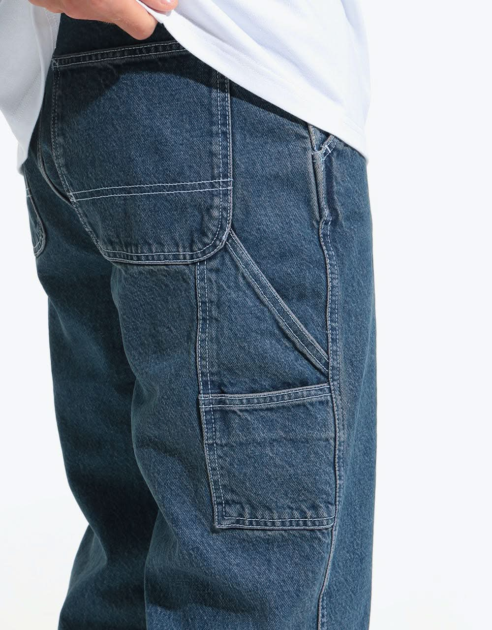 Route One Denim Carpenter Pants  - Light Wash