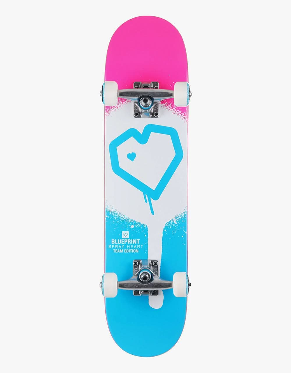 Blueprint Spray Heart Mini Complete Skateboard - 7"