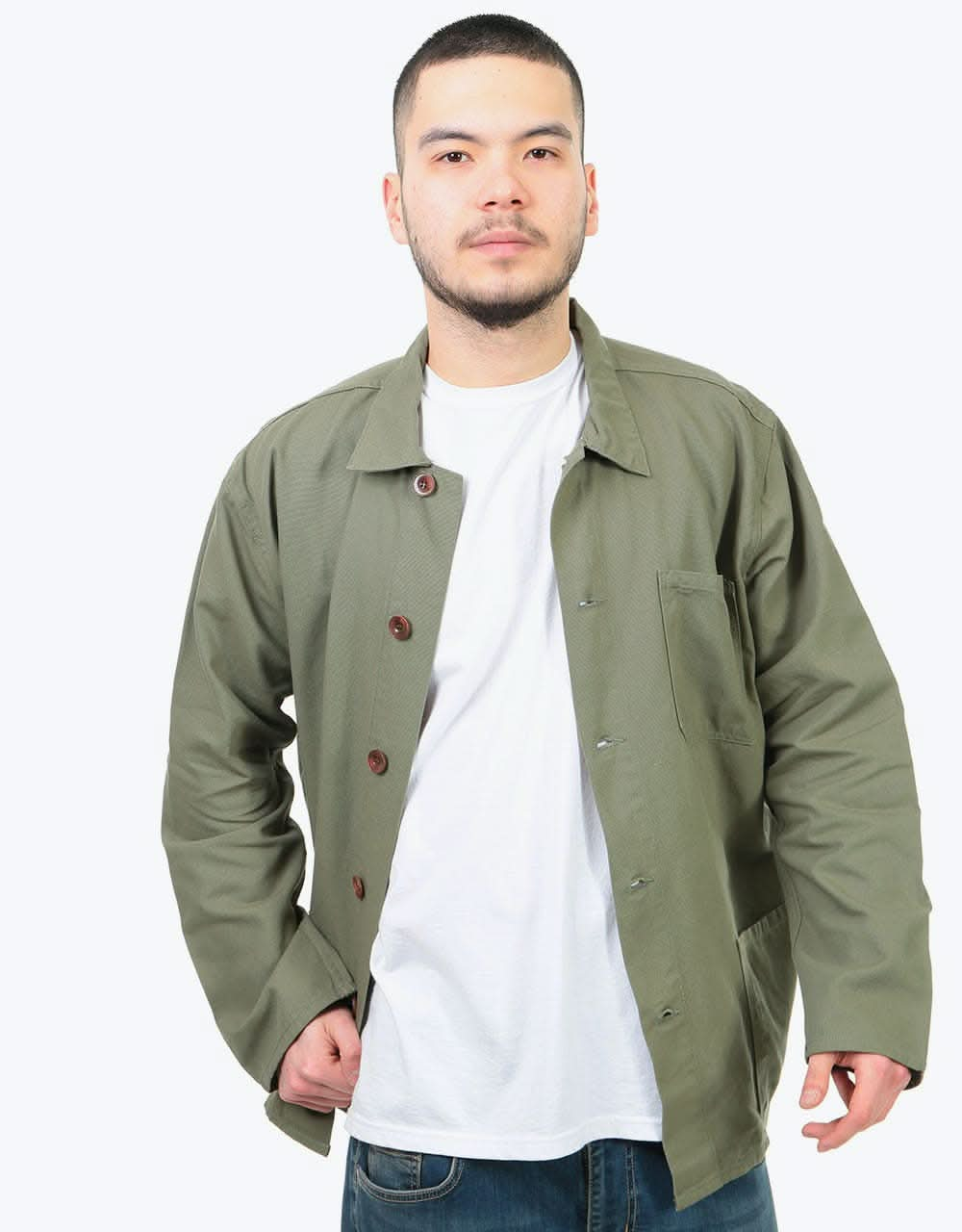 Uskees Lot #3001 L/S Overshirt - Army Green