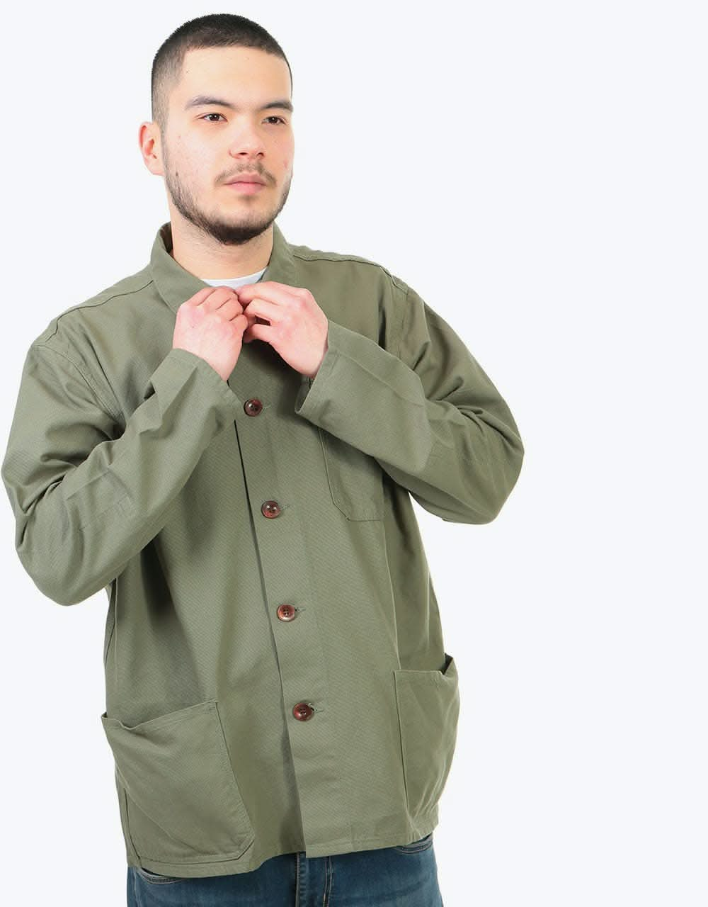 Uskees Lot #3001 L/S Overshirt - Army Green