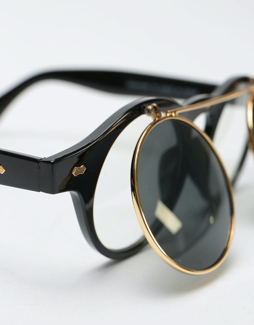 Route One Steampunk Sunglasses - Black