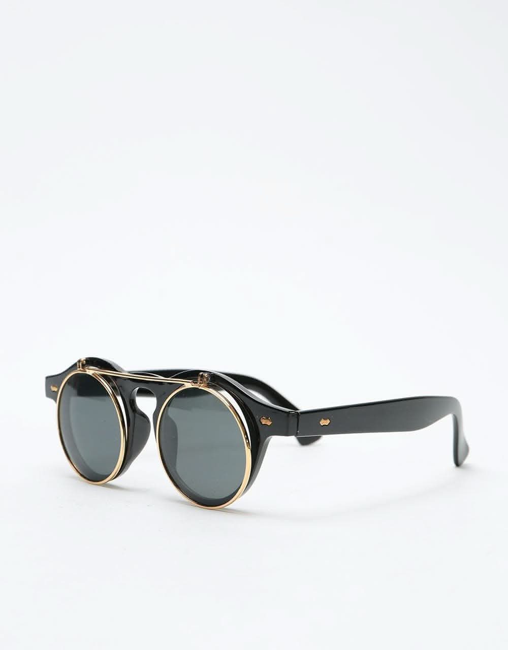 Route One Steampunk Sunglasses - Black