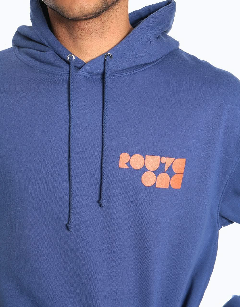 Route One Heavy Pullover Hoodie - Denim Blue