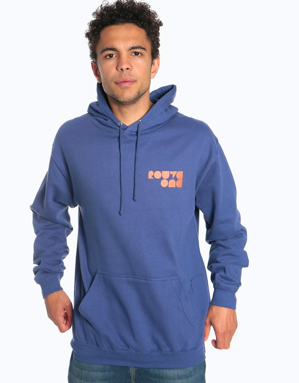 Route One Heavy Pullover Hoodie - Denim Blue