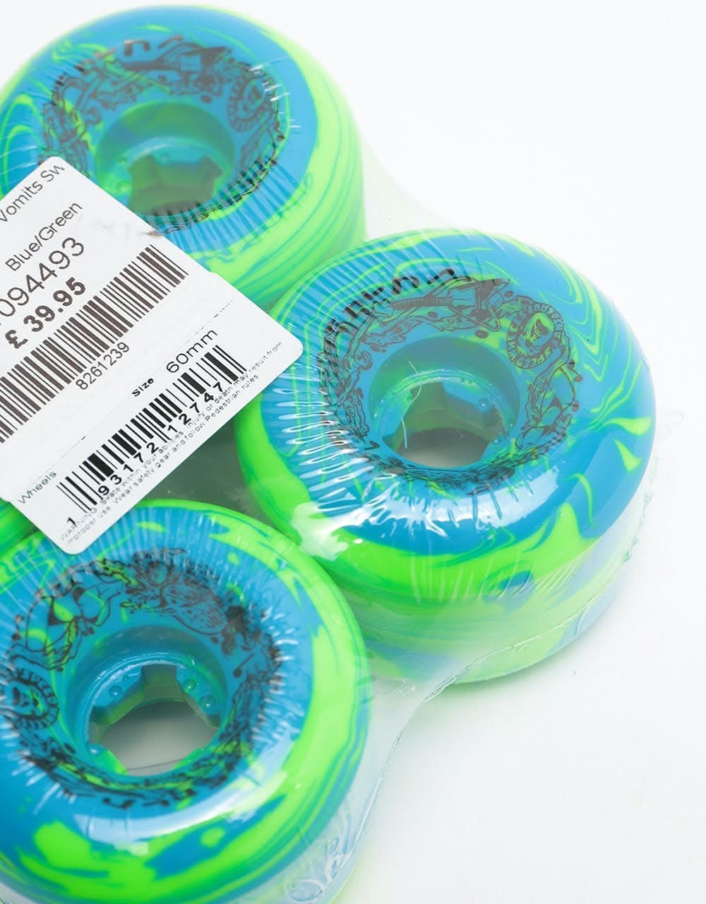 Santa Cruz Slime Balls Vomits Swirl 97a Skateboard Wheel - 60mm