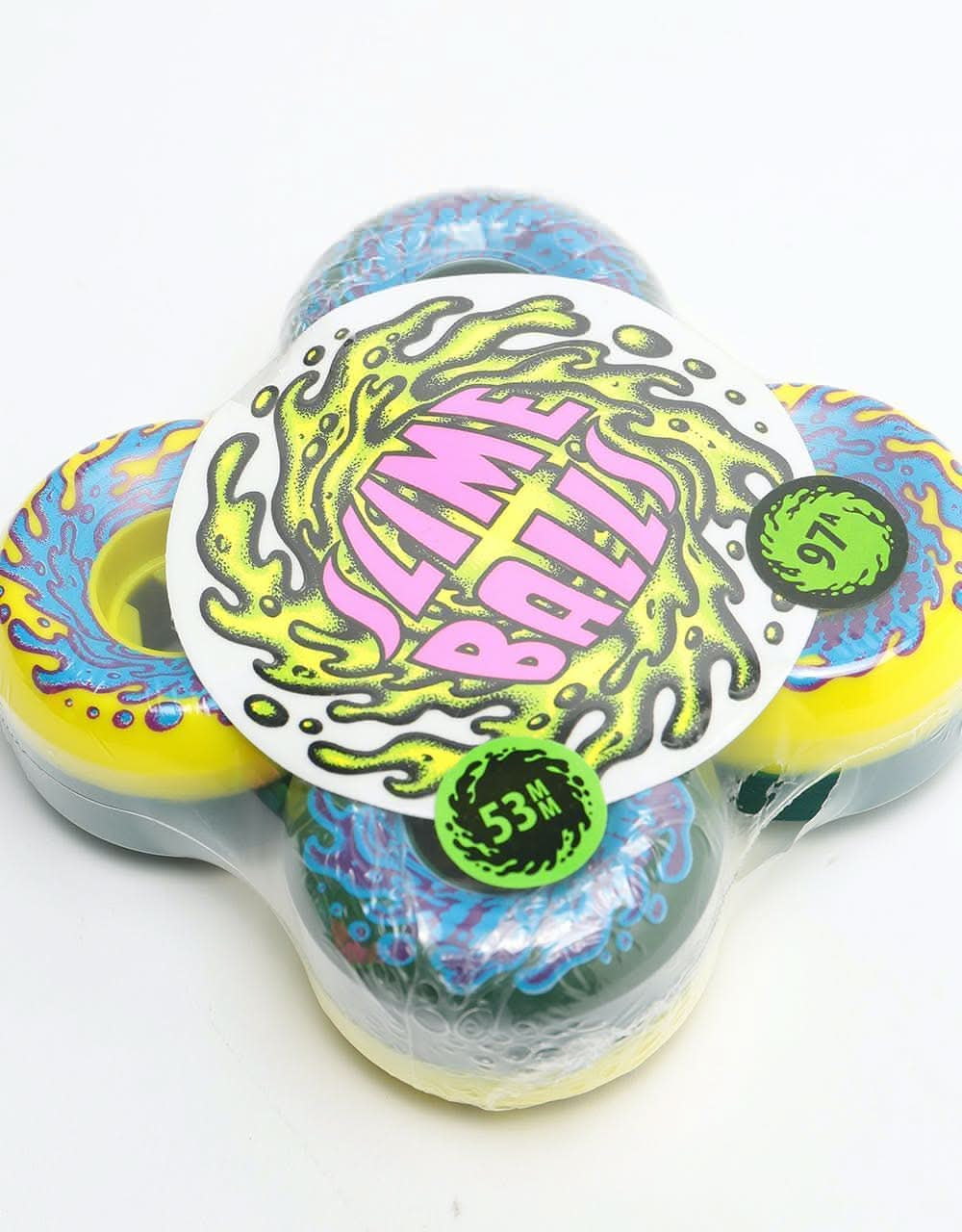 Santa Cruz Slime Balls Double Take Vomit Mini 97a Skateboard Wheel - 5