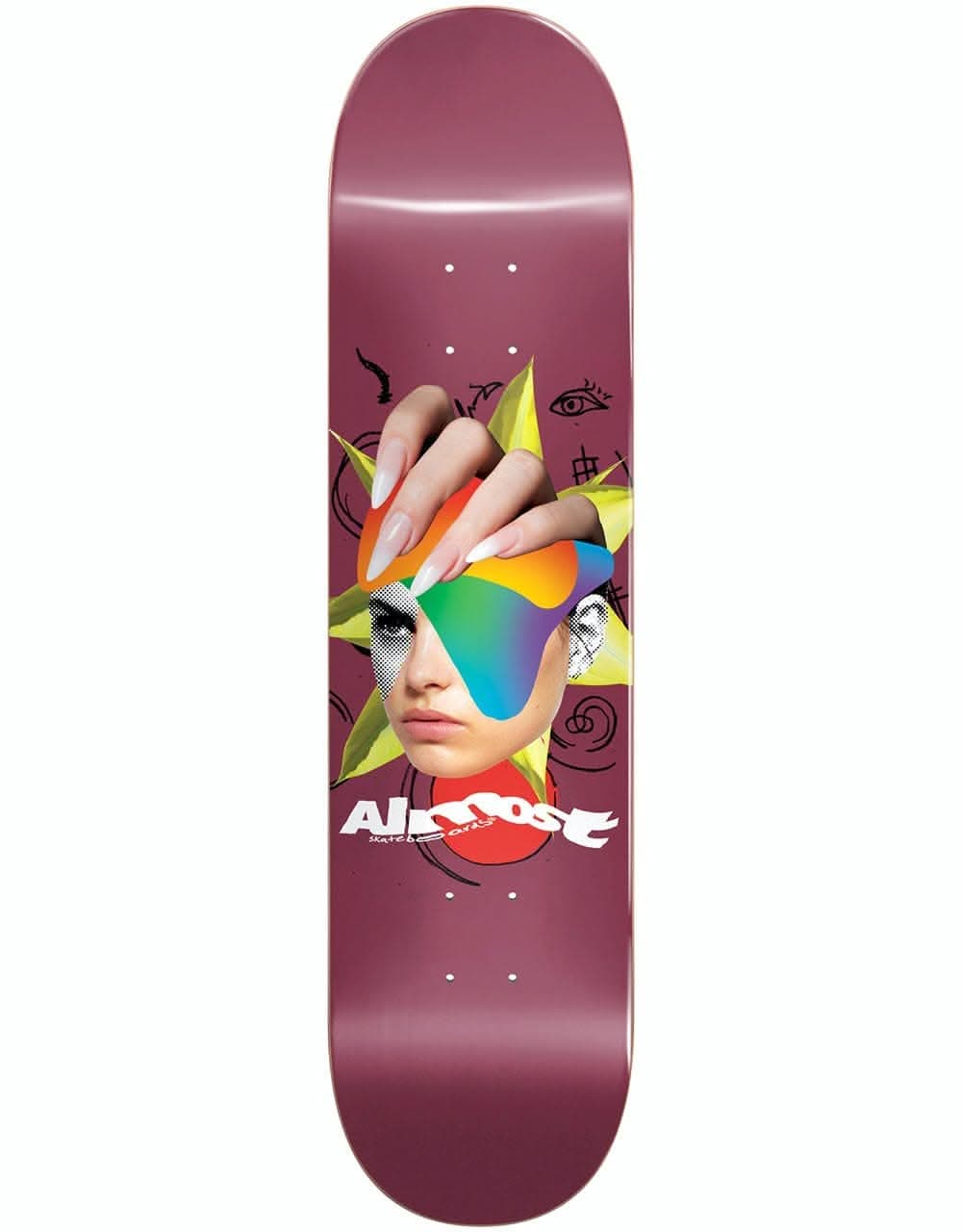 Almost Face Collage R7 Skateboard Deck - 8.25"