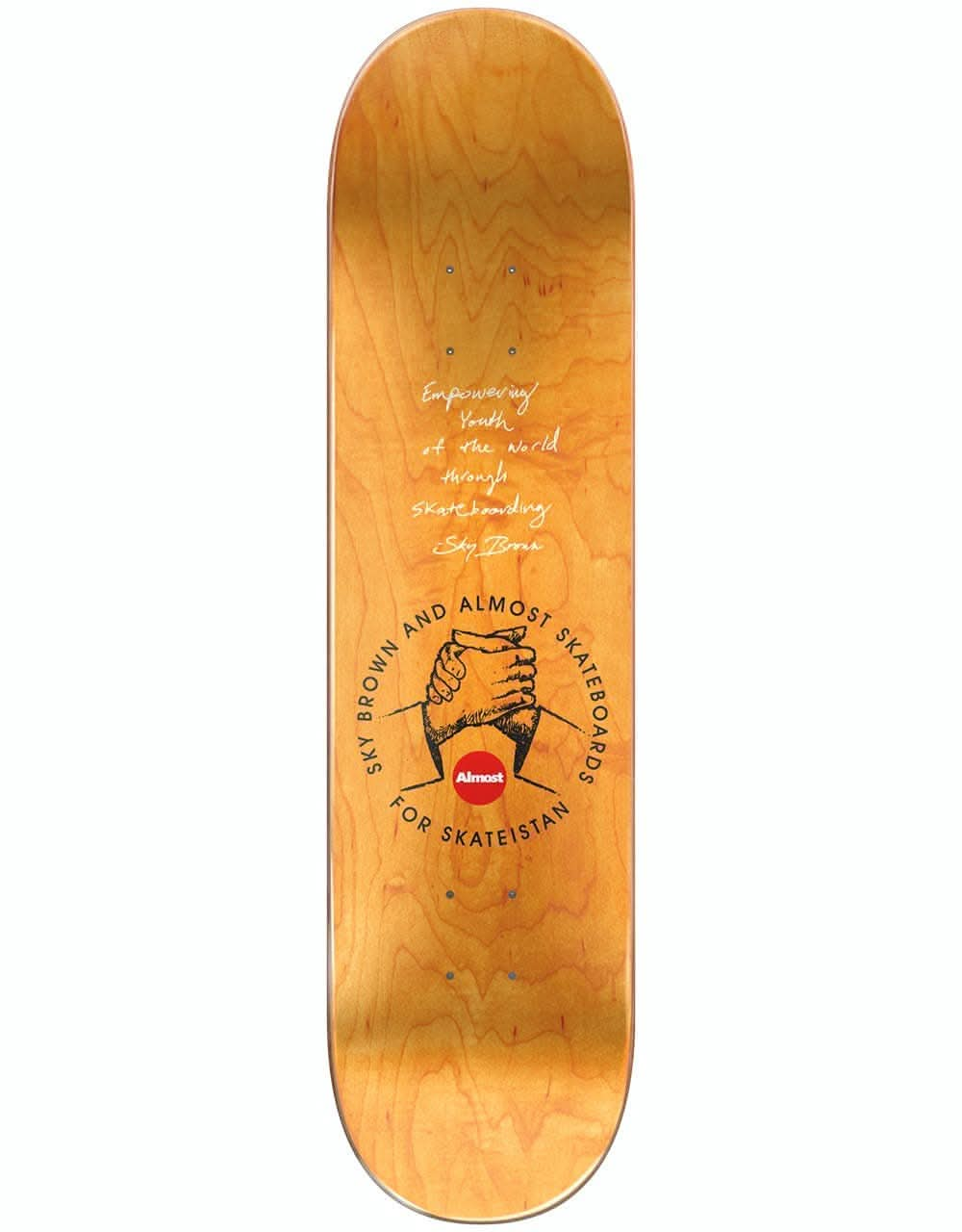 Almost x Skateistan Double Doves R7 Skateboard Deck - 7.75"