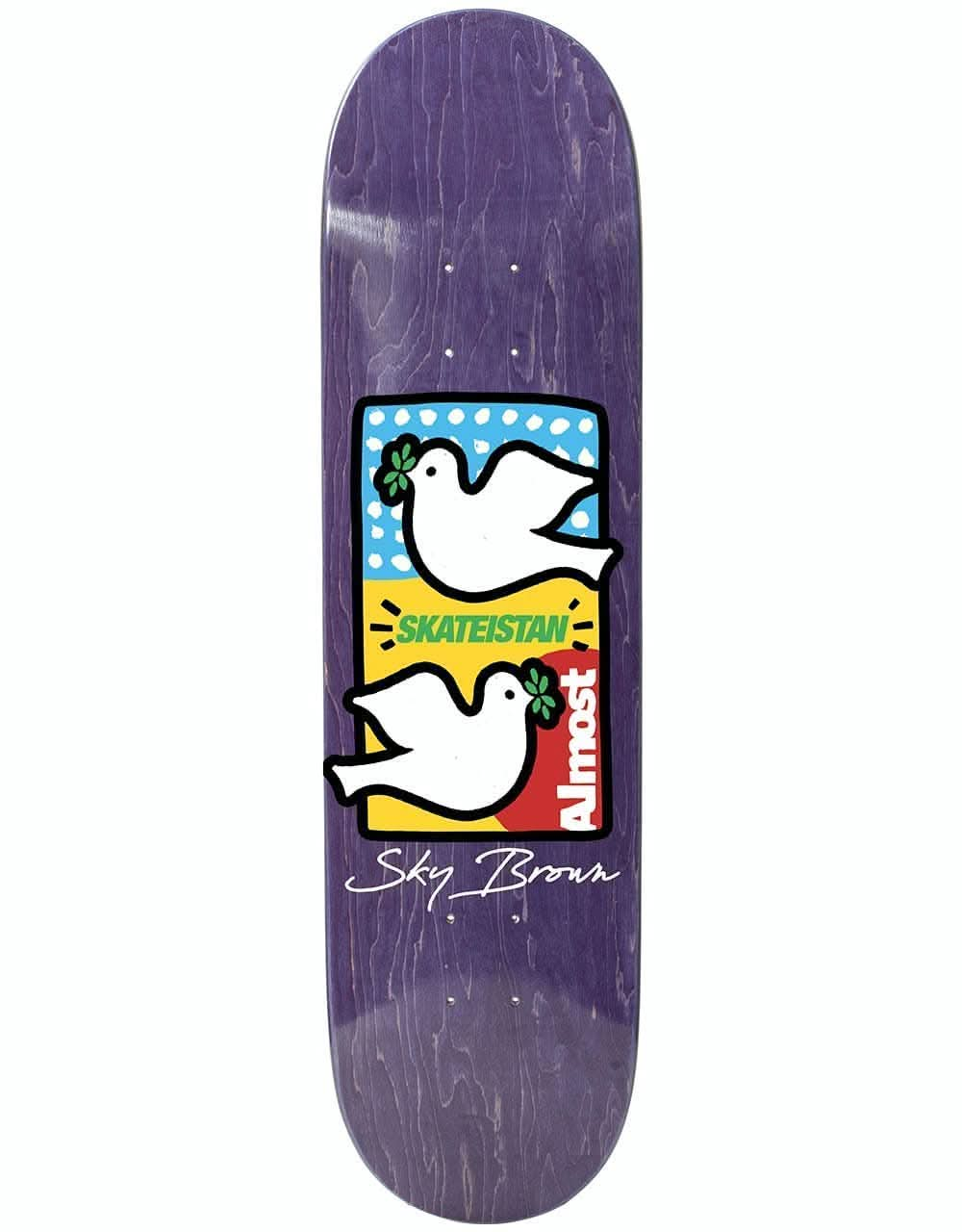 Almost x Skateistan Double Doves R7 Skateboard Deck - 8"