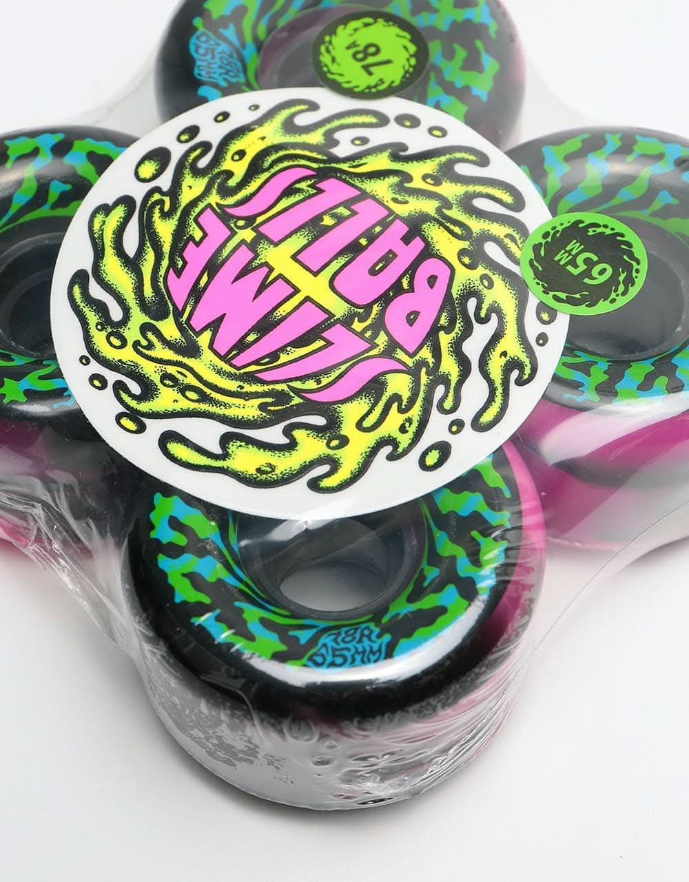 Santa Cruz Slime Balls Swirly 78a Skateboard Wheel - 65mm