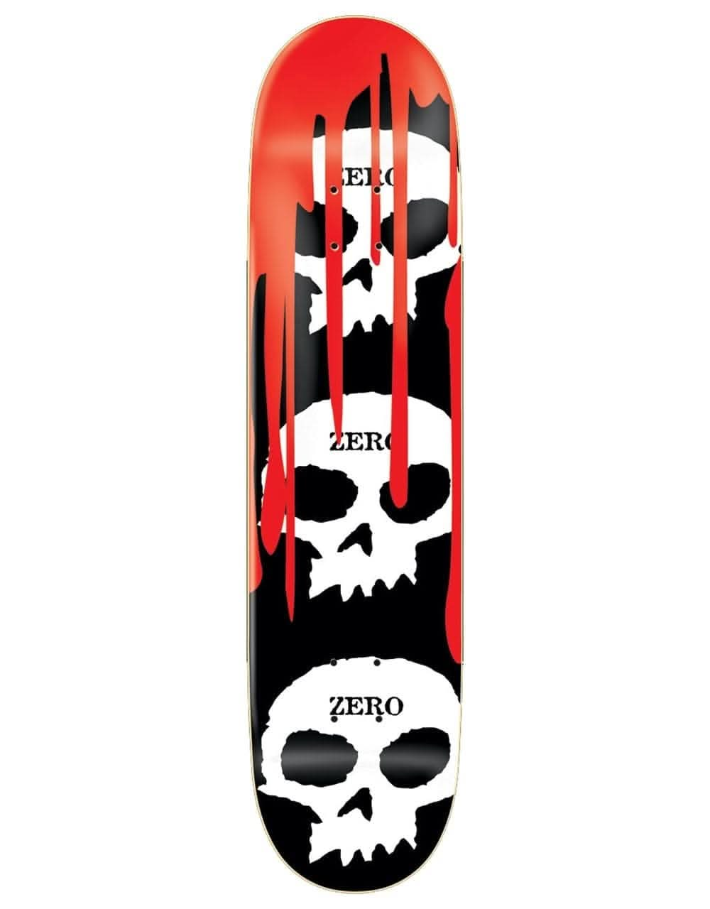 Zero 3 Skulls w/Blood Skateboard Deck - 8"