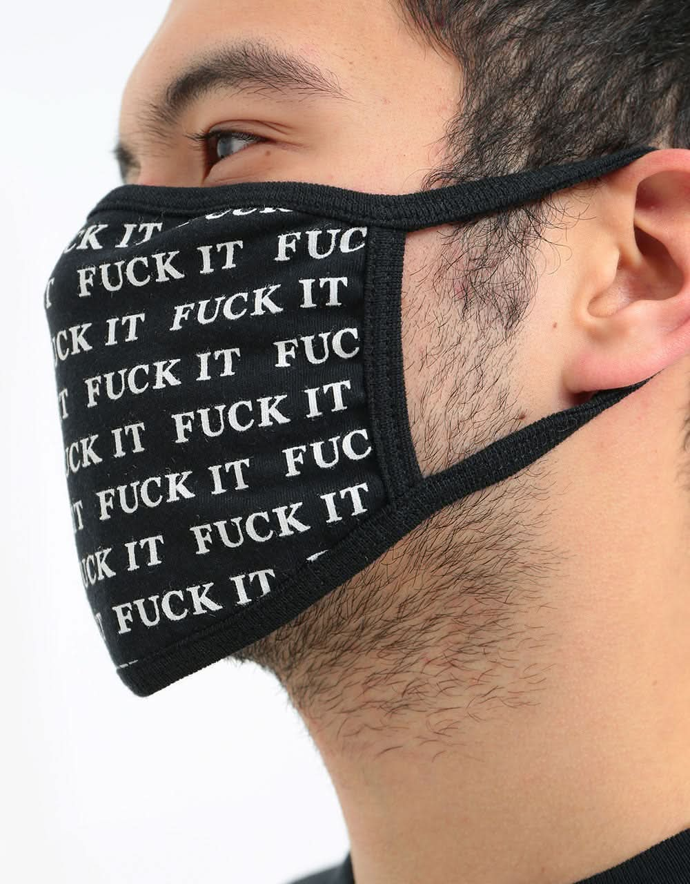 HUF Fuck It Face Mask - Black