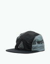 HUF Concealed Pocket Volley 5 Panel Cap - Black