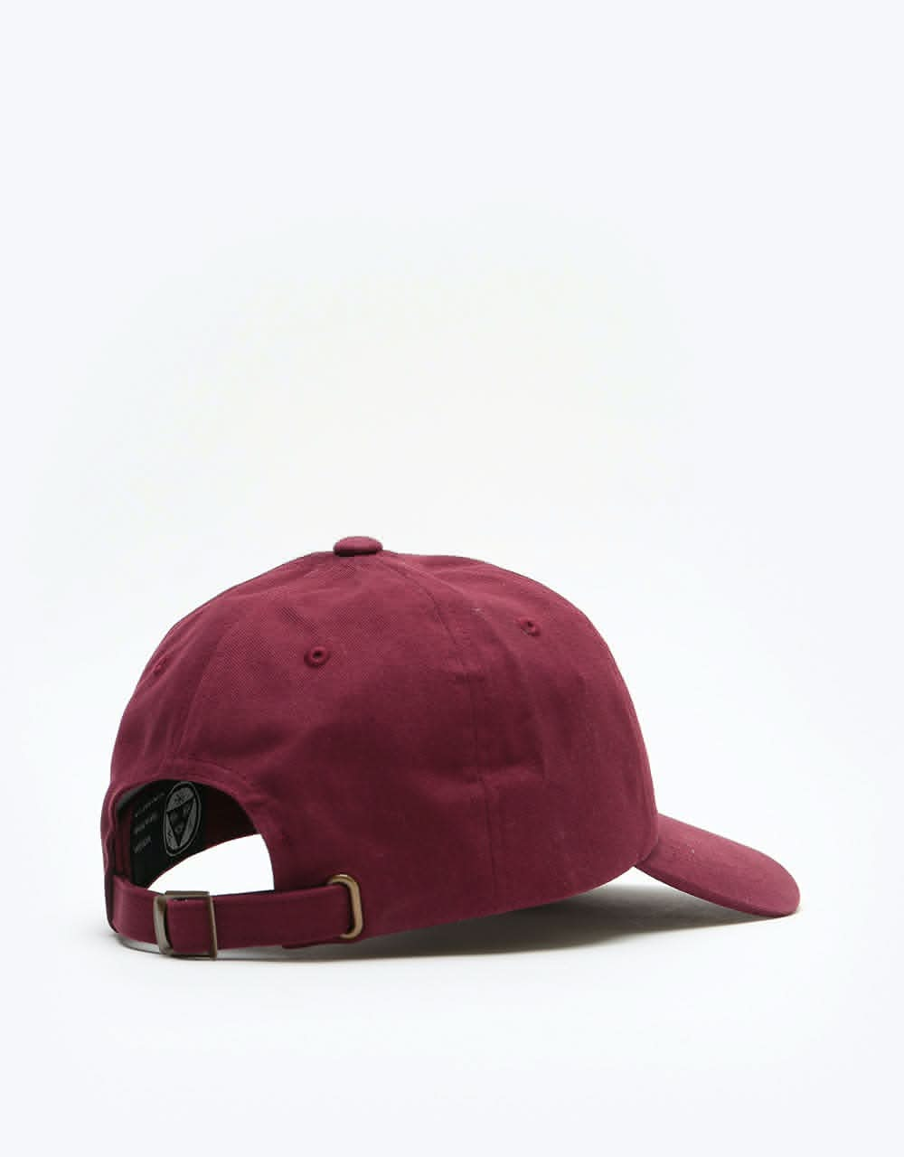 Welcome Scrawl Peached Twill Dad Cap - Maroon/Black