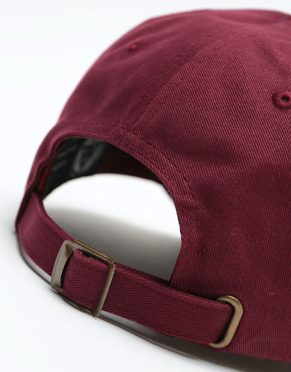 Welcome Scrawl Peached Twill Dad Cap - Maroon/Black