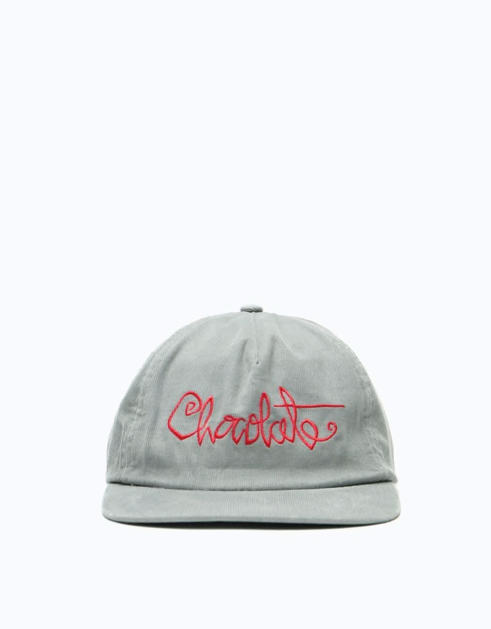 Chocolate Script Cord Snapback Cap - Grey