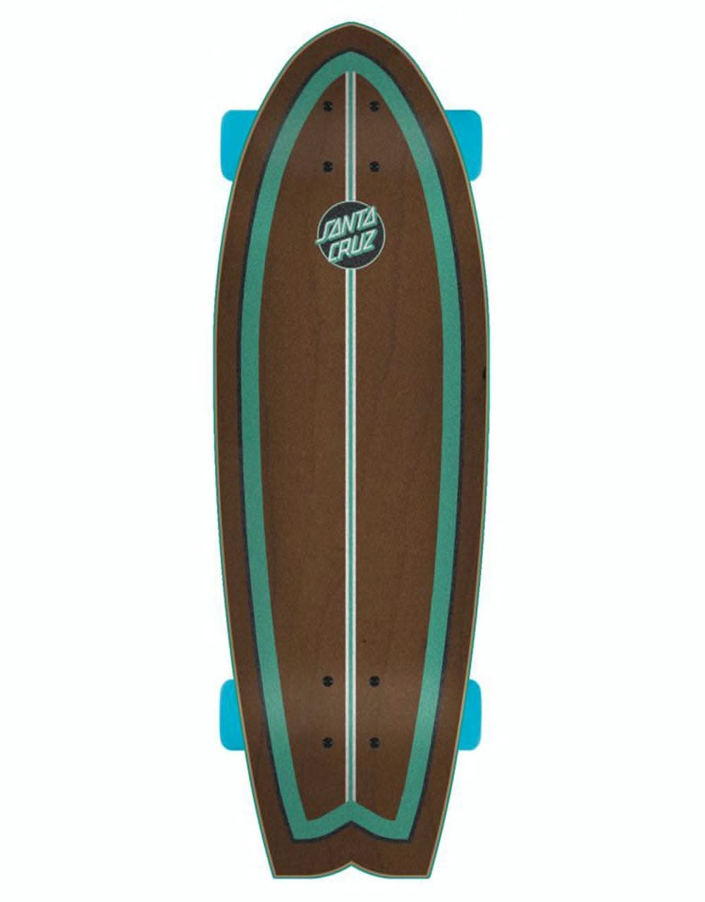 Santa Cruz Wave Dot Shark Cruiser Skateboard - 8.8'' x 27.7''