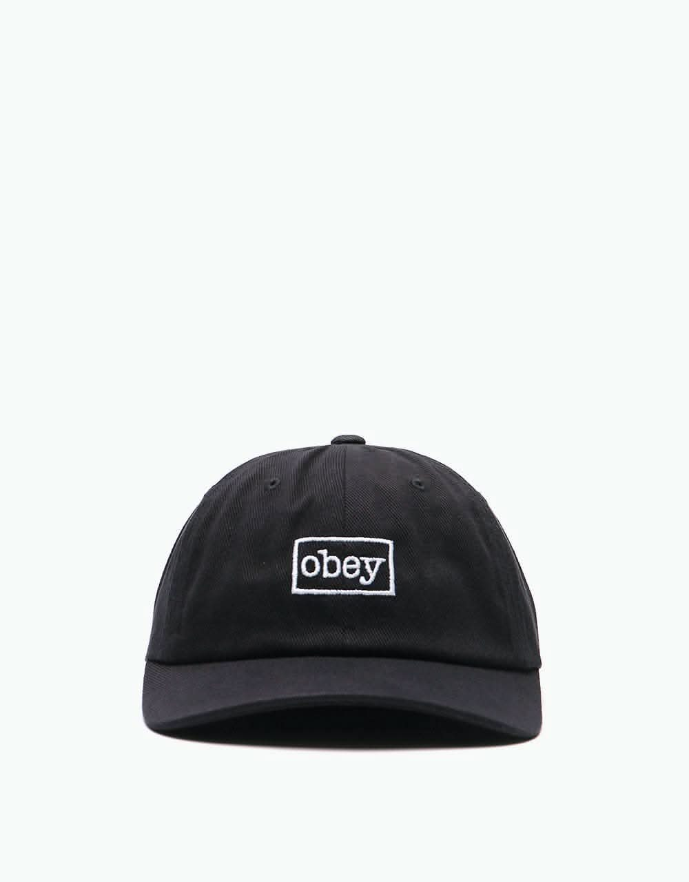 Obey Outline 6 Panel Cap - Black