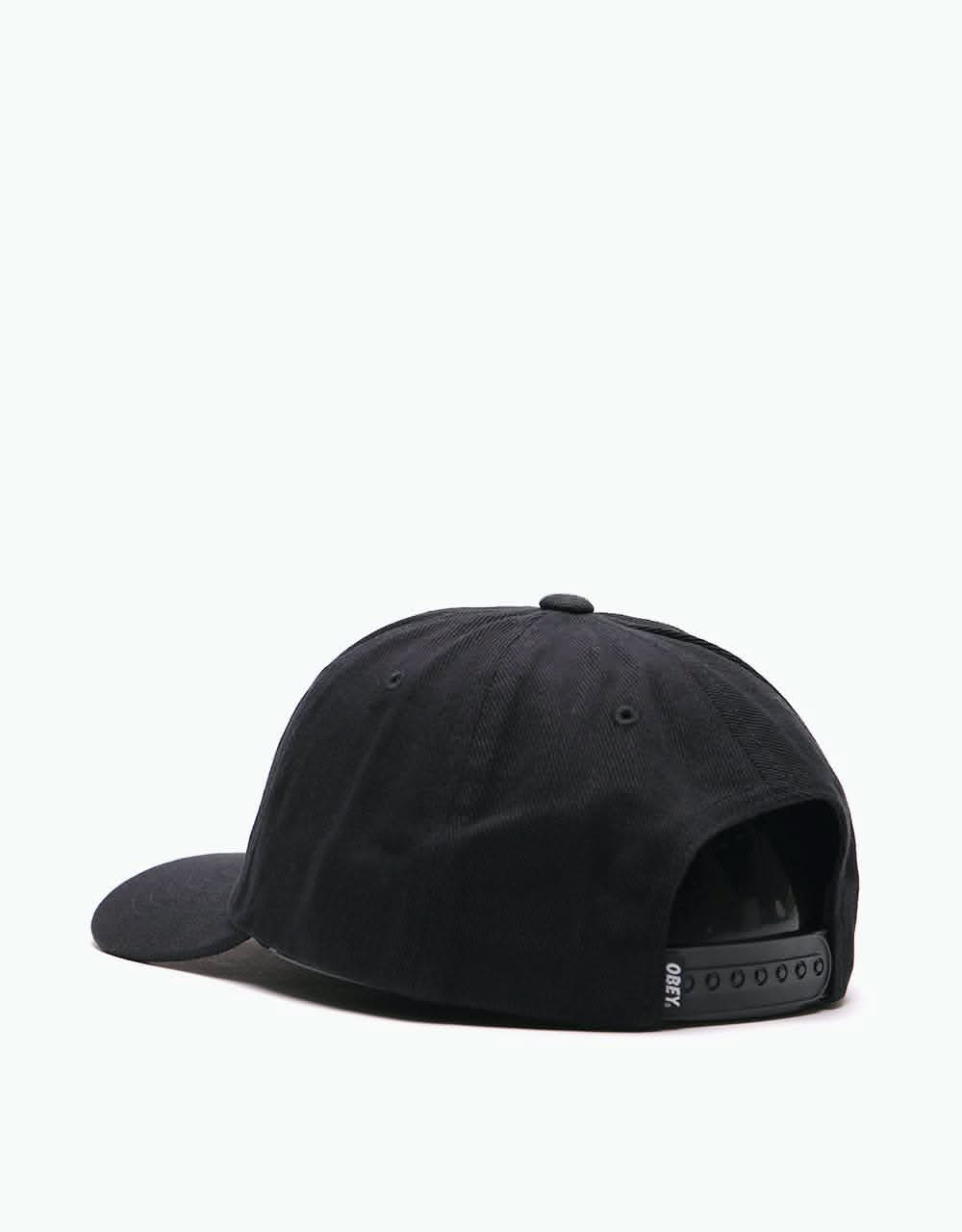 Obey Outline 6 Panel Cap - Black