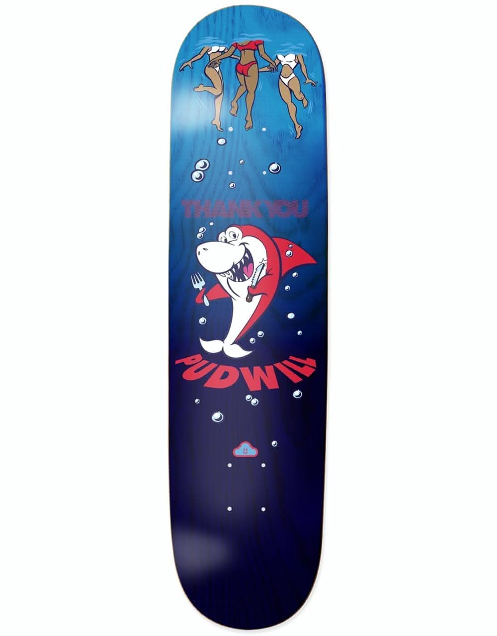 Thank You Pudwill Shark Snack Skateboard Deck - 8.5"