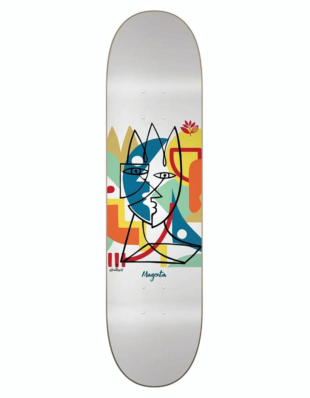 Magenta Nils Inne Guest Artist Skateboard Deck - 8.6"