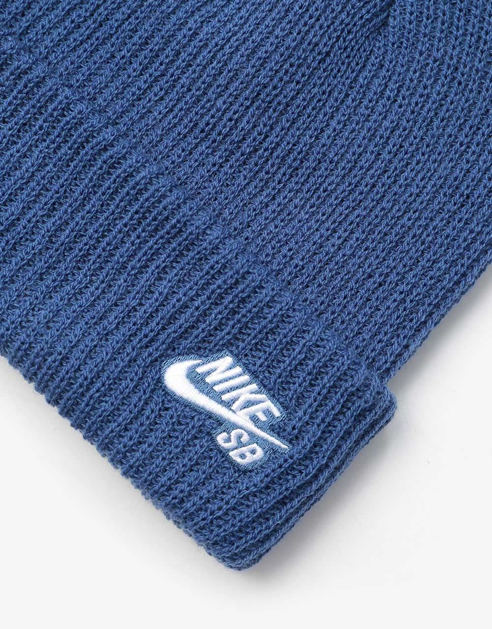 Gorro Nike SB Fisherman Cuff - Azul marino místico/Blanco