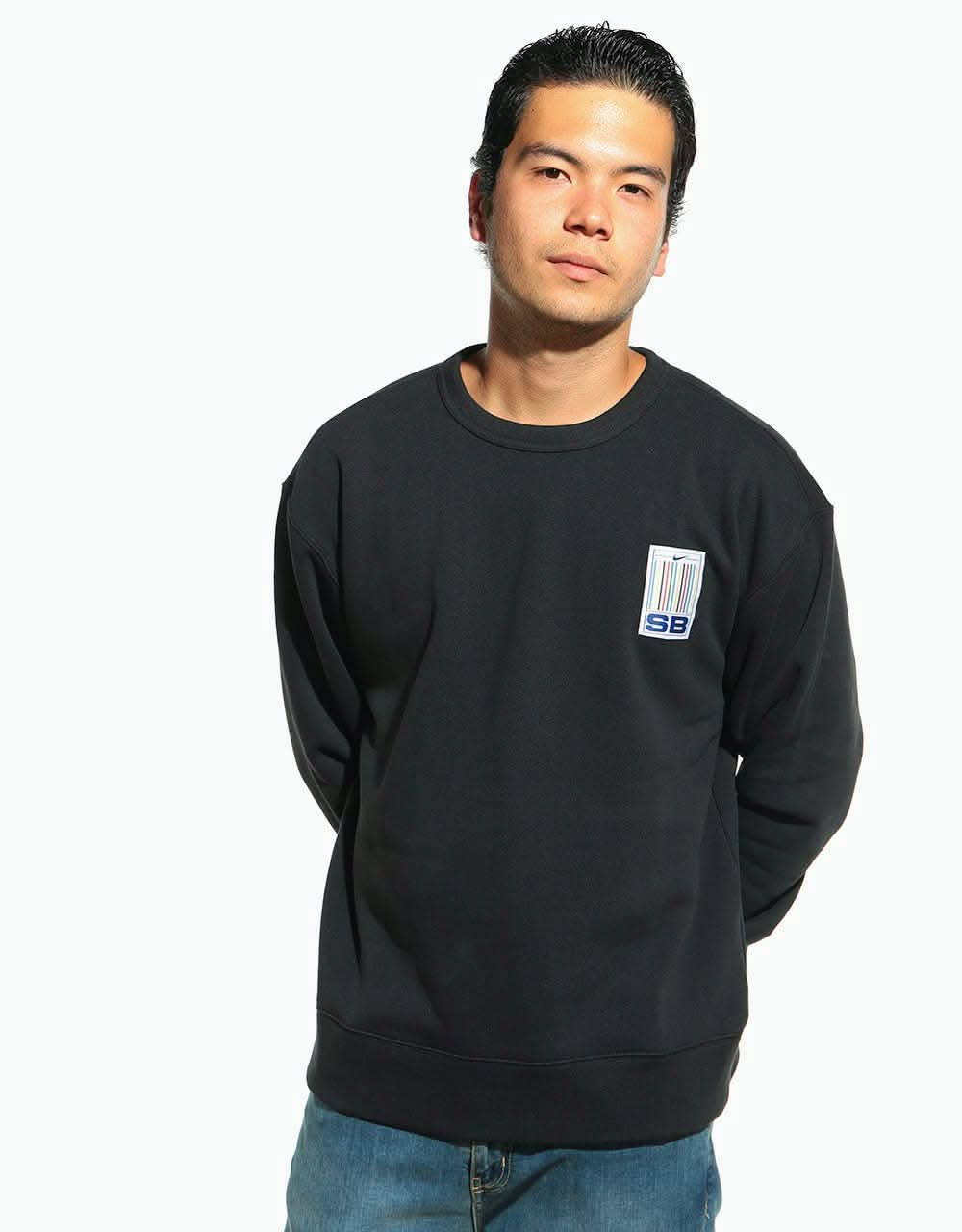 Nike SB Stripes Crewneck Sweatshirt - Black/White