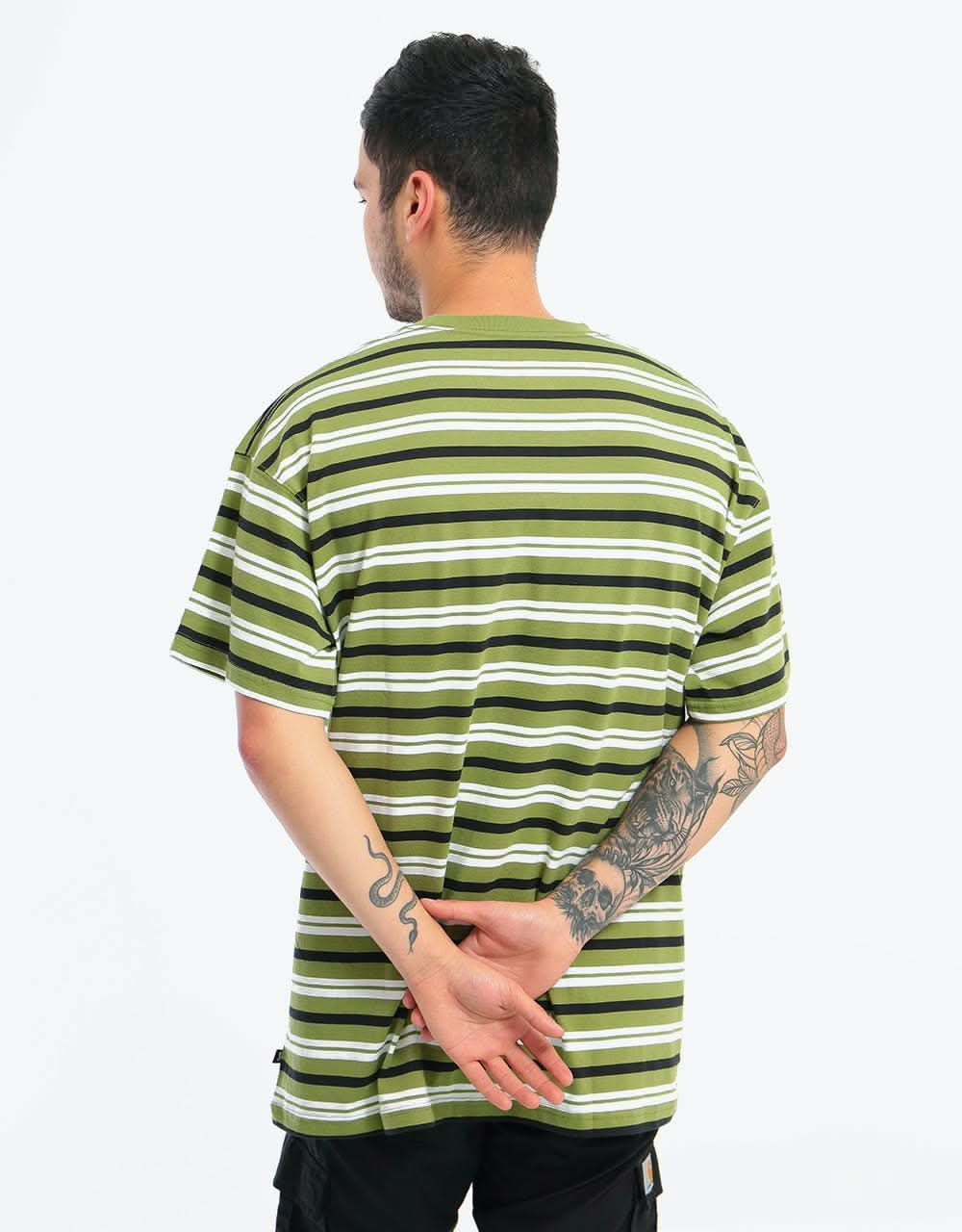 Nike SB AOP Stripe T-Shirt - Asparagus