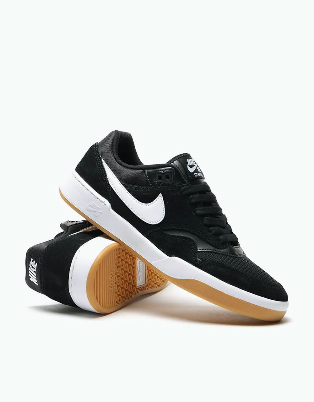 Nike SB GTS Return Skate Shoes - Black/White-Black-Gum Light Brown