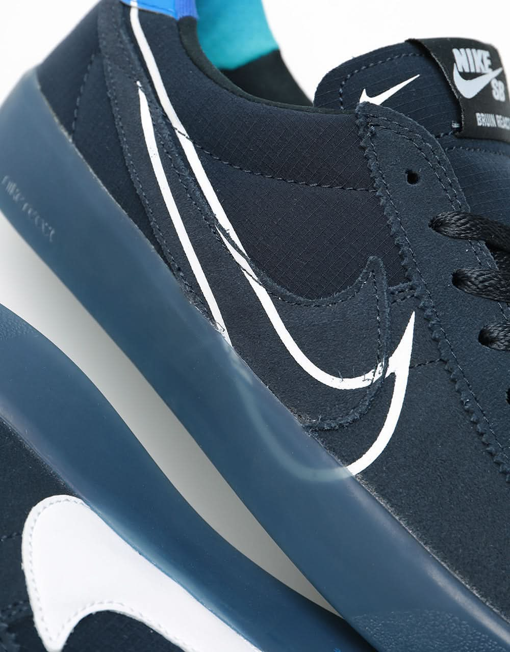 Nike SB Bruin React T Skate Shoes - Dark Obsidian/White-Hyper Jade