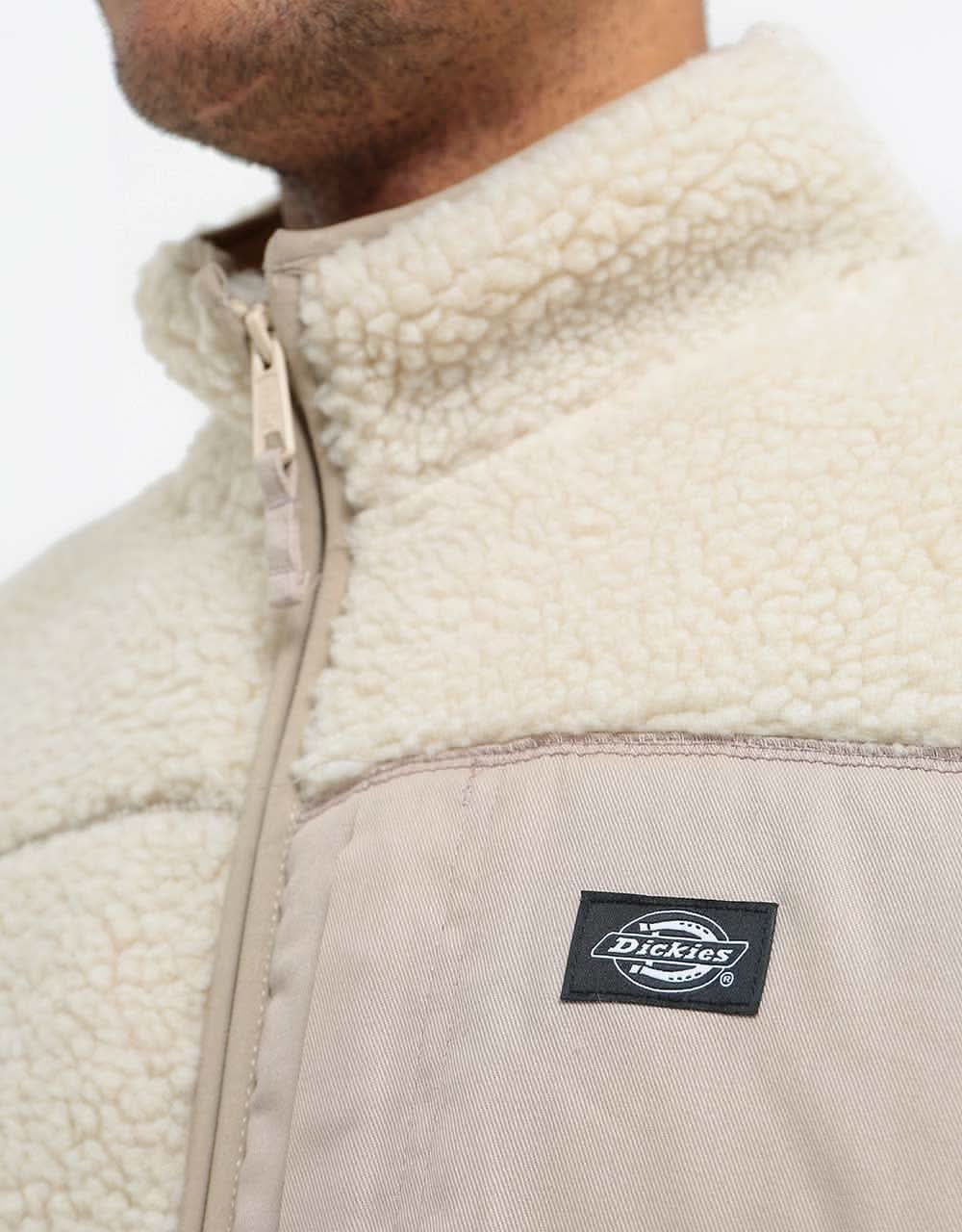 Dickies Red Chute Sherpa Zip Through - Light Taupe