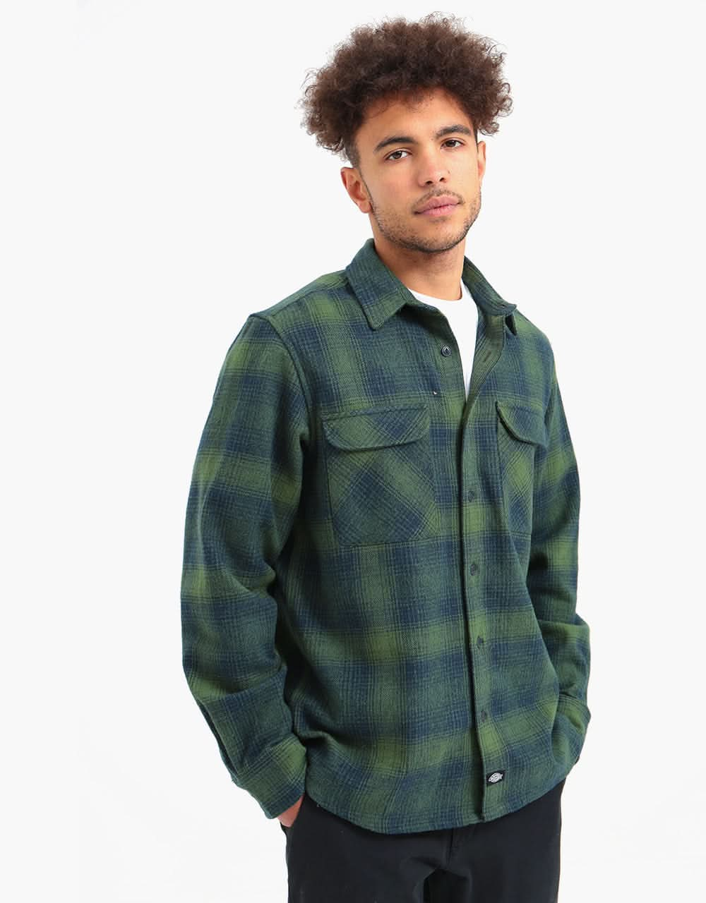 Dickies Plesent Hill L/S Shirt - Army Green