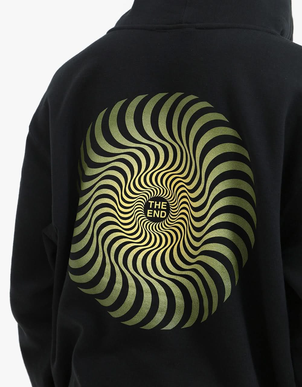 Spitfire Classic Swirl Fade Pullover Hoodie - Black/Olive-Yellow