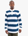 Krooked Eyes L/S Polo Shirt - Navy/White