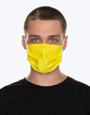 Medipop Disposable D Face Mask 5 Pack - Neon Yellow