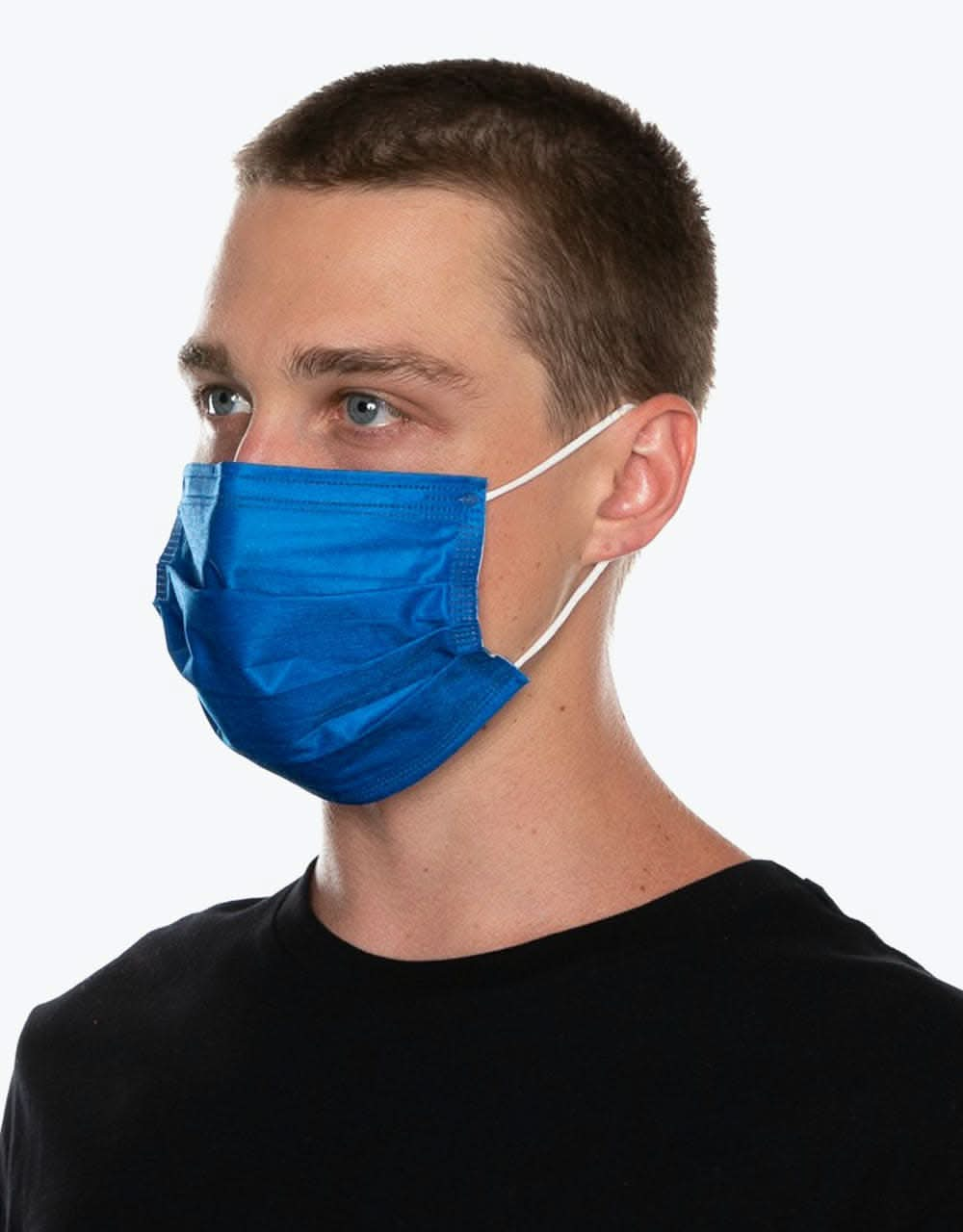 Medipop Disposable D Face Mask 5 Pack - Neon Blue