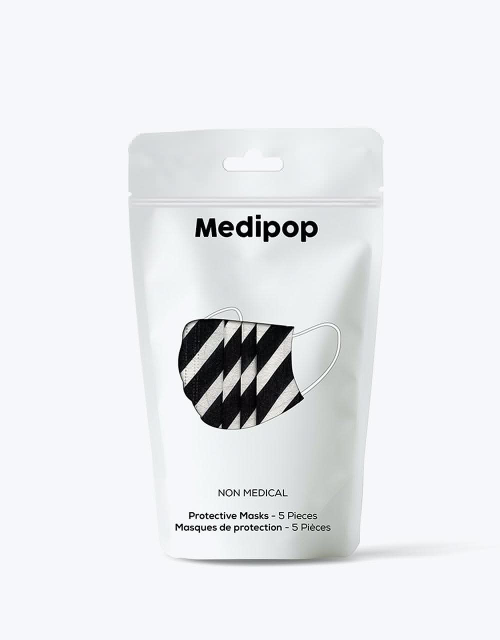 Medipop Disposable D Face Mask 5 Pack - Waves