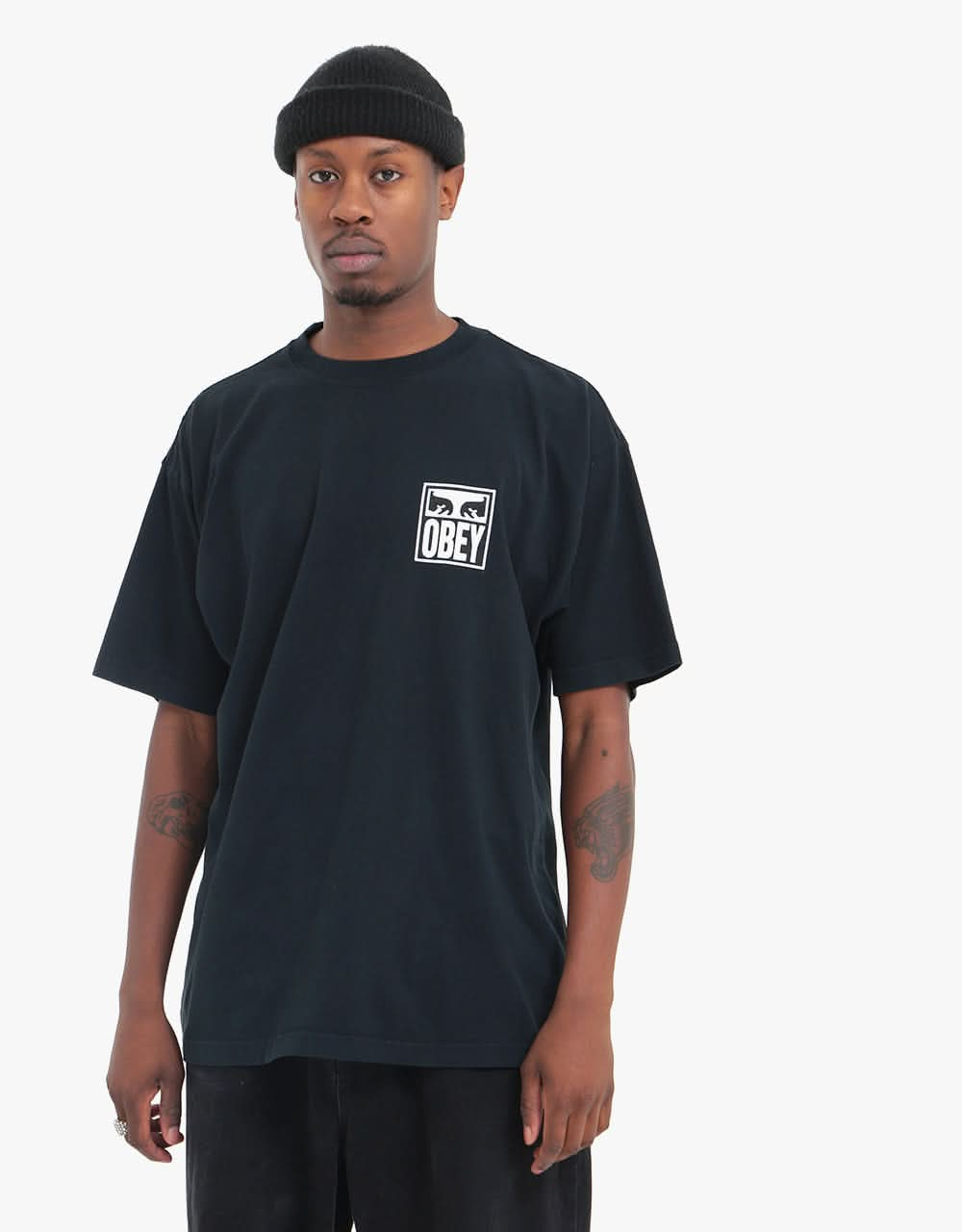 Obey Eyez Icon 2 Heavyweight T-Shirt - Off Black