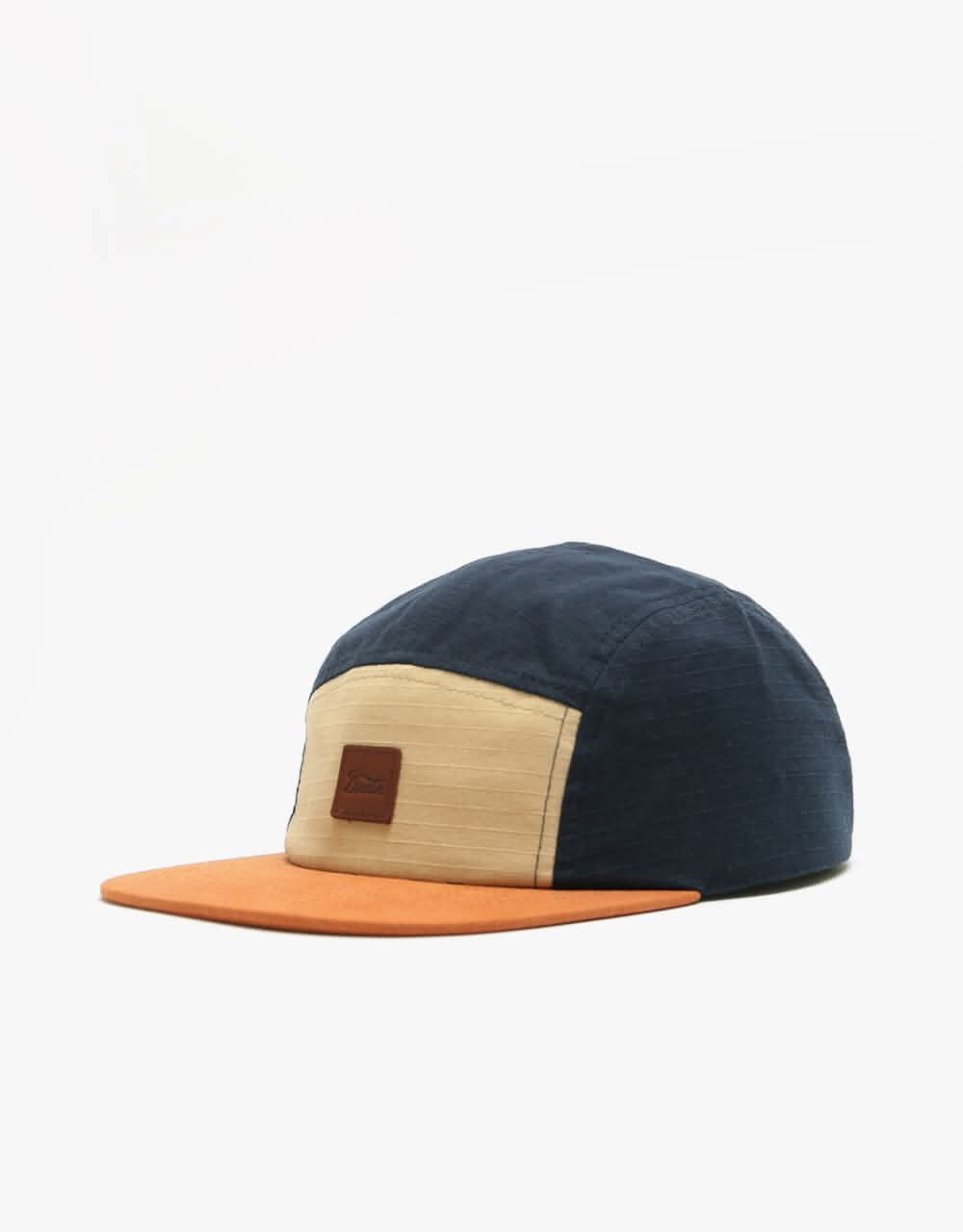 Brixton Stith 5 Panel Cap - Gravel/Amber/Washed Navy