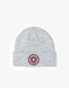 Spitfire Classic 87' Swirl Cuff Beanie - Heather Grey/White/Burgundy