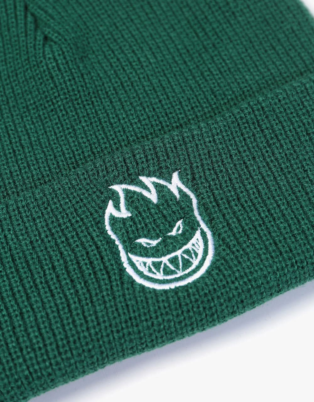 Spitfire Bighead Cuff Beanie - Dark Green/White